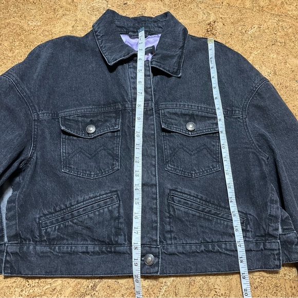 Magda Butrym Wm’s Arizona Grey Denim Cropped Jeans Jacket Sz 38/6 - Picture 13 of 15